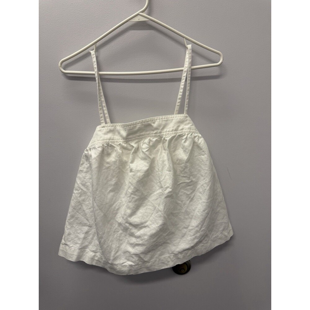Women Madewell White Denim Tank Size Large